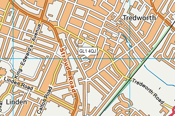 GL1 4QJ map - OS VectorMap District (Ordnance Survey)