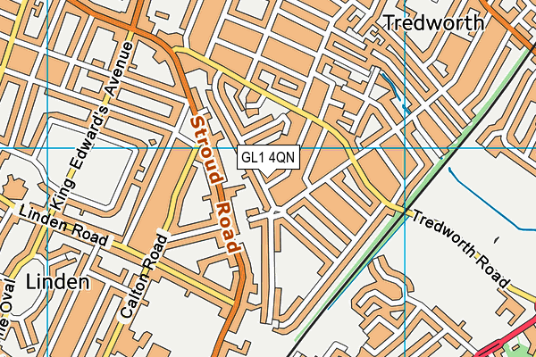 GL1 4QN map - OS VectorMap District (Ordnance Survey)