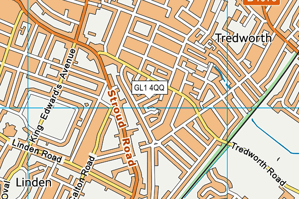 GL1 4QQ map - OS VectorMap District (Ordnance Survey)