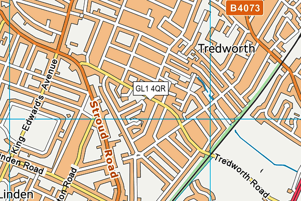 GL1 4QR map - OS VectorMap District (Ordnance Survey)