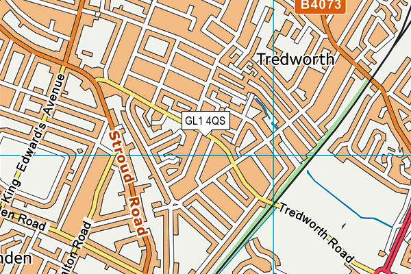 GL1 4QS map - OS VectorMap District (Ordnance Survey)