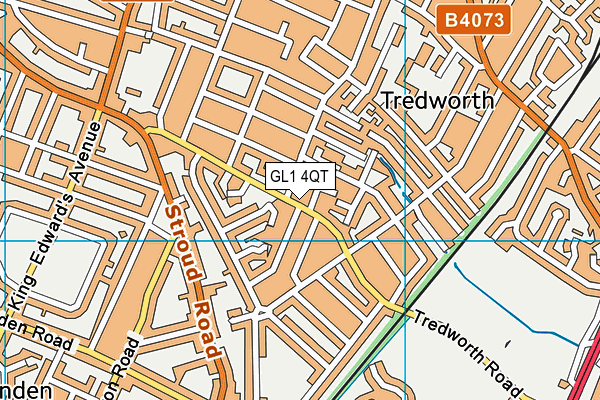 GL1 4QT map - OS VectorMap District (Ordnance Survey)