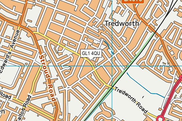 GL1 4QU map - OS VectorMap District (Ordnance Survey)