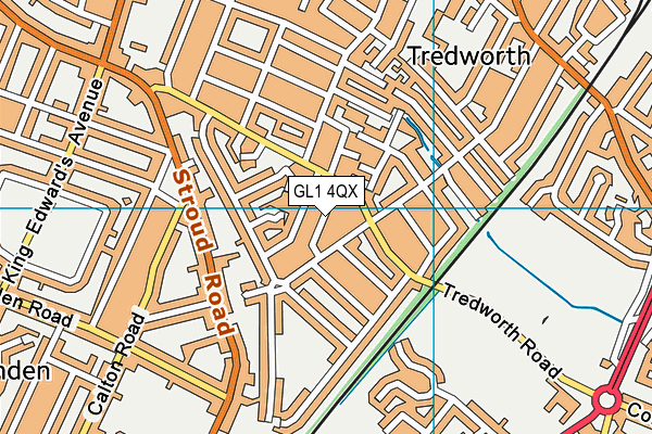 GL1 4QX map - OS VectorMap District (Ordnance Survey)