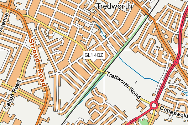 GL1 4QZ map - OS VectorMap District (Ordnance Survey)