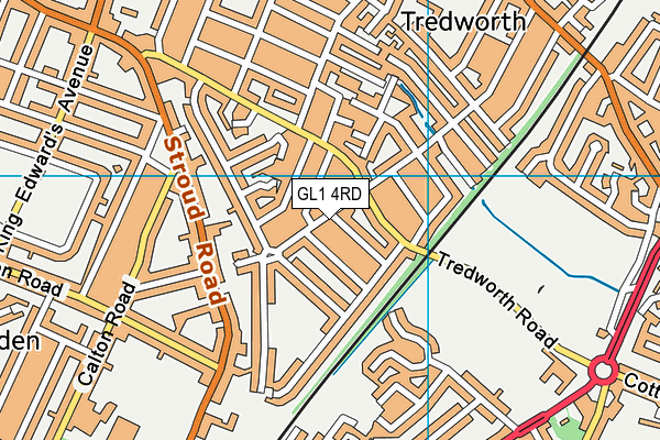 GL1 4RD map - OS VectorMap District (Ordnance Survey)