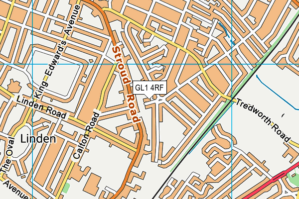 GL1 4RF map - OS VectorMap District (Ordnance Survey)