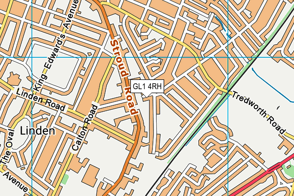 GL1 4RH map - OS VectorMap District (Ordnance Survey)