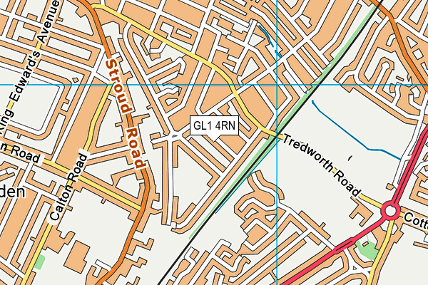 GL1 4RN map - OS VectorMap District (Ordnance Survey)