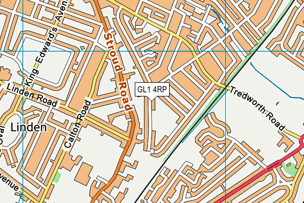 GL1 4RP map - OS VectorMap District (Ordnance Survey)