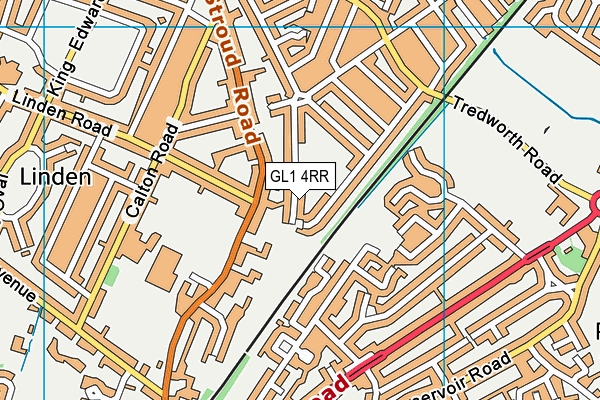 GL1 4RR map - OS VectorMap District (Ordnance Survey)