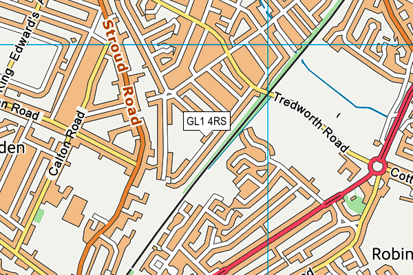 GL1 4RS map - OS VectorMap District (Ordnance Survey)