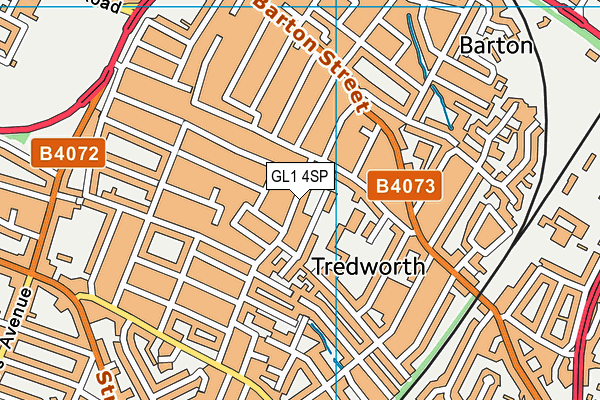 GL1 4SP map - OS VectorMap District (Ordnance Survey)