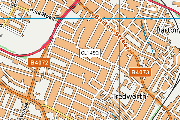 GL1 4SQ map - OS VectorMap District (Ordnance Survey)