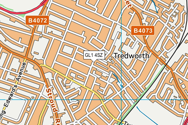 GL1 4SZ map - OS VectorMap District (Ordnance Survey)