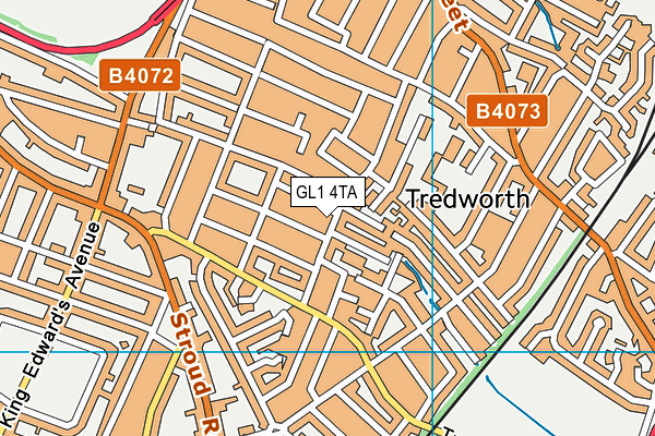 GL1 4TA map - OS VectorMap District (Ordnance Survey)