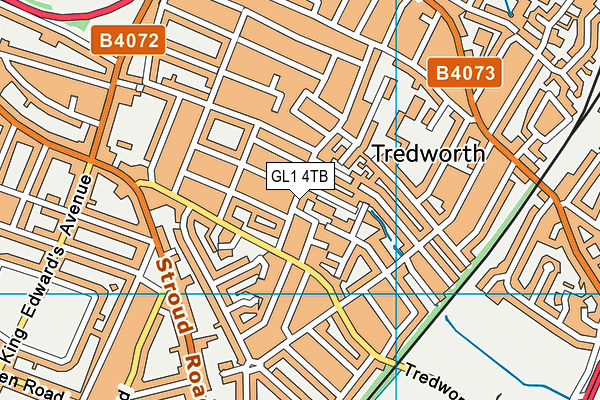 GL1 4TB map - OS VectorMap District (Ordnance Survey)