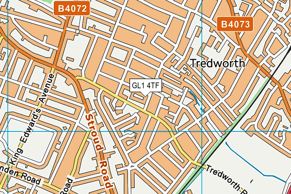 GL1 4TF map - OS VectorMap District (Ordnance Survey)