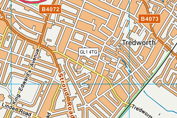 GL1 4TG map - OS VectorMap District (Ordnance Survey)