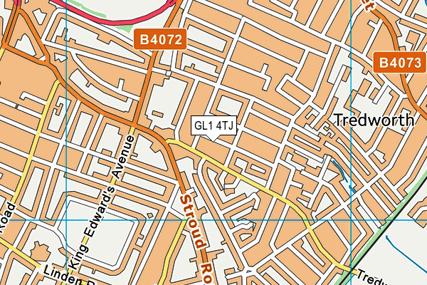 GL1 4TJ map - OS VectorMap District (Ordnance Survey)