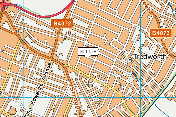 GL1 4TP map - OS VectorMap District (Ordnance Survey)