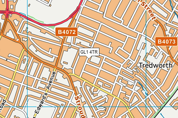 GL1 4TR map - OS VectorMap District (Ordnance Survey)