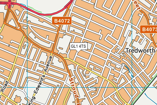 GL1 4TS map - OS VectorMap District (Ordnance Survey)