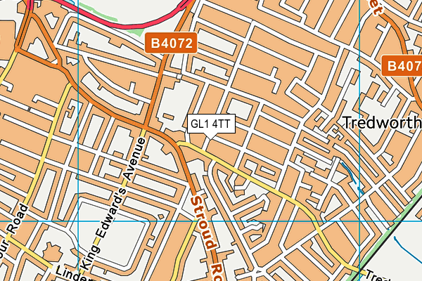 GL1 4TT map - OS VectorMap District (Ordnance Survey)