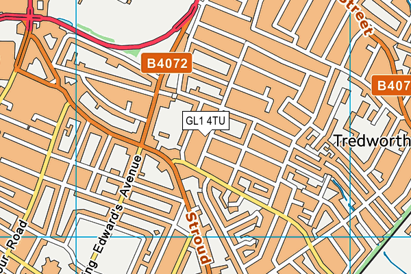 GL1 4TU map - OS VectorMap District (Ordnance Survey)