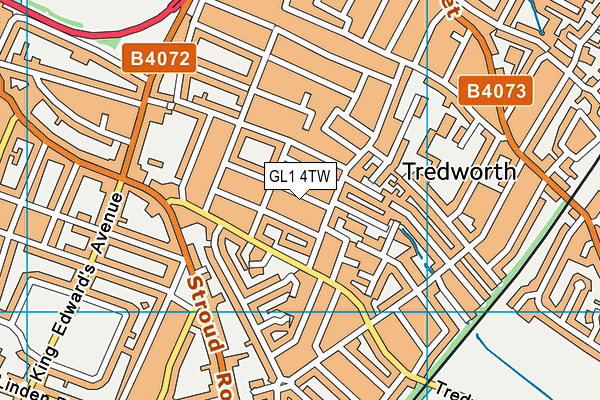 GL1 4TW map - OS VectorMap District (Ordnance Survey)