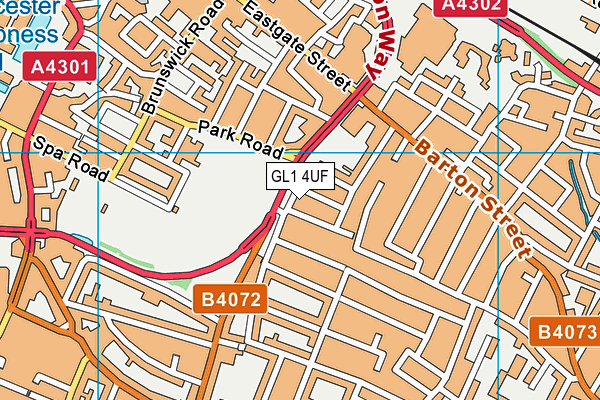 GL1 4UF map - OS VectorMap District (Ordnance Survey)