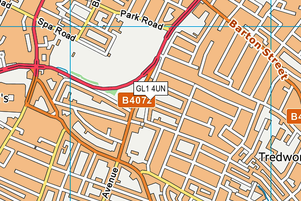 GL1 4UN map - OS VectorMap District (Ordnance Survey)