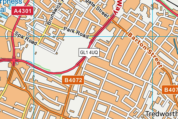 GL1 4UQ map - OS VectorMap District (Ordnance Survey)