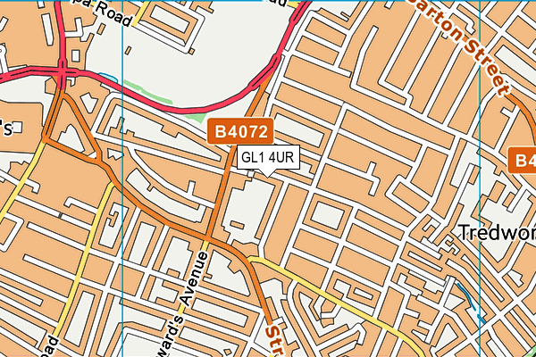 GL1 4UR map - OS VectorMap District (Ordnance Survey)