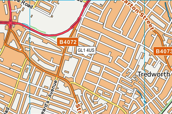 GL1 4US map - OS VectorMap District (Ordnance Survey)