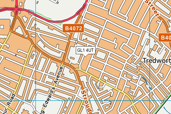 GL1 4UT map - OS VectorMap District (Ordnance Survey)