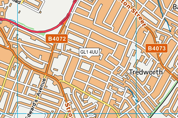 GL1 4UU map - OS VectorMap District (Ordnance Survey)