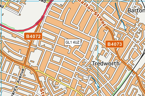 GL1 4UZ map - OS VectorMap District (Ordnance Survey)