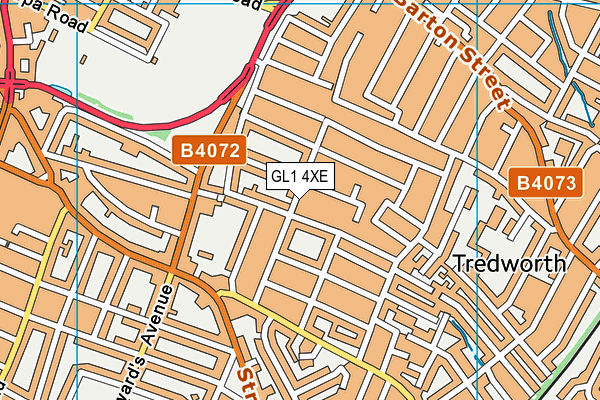 GL1 4XE map - OS VectorMap District (Ordnance Survey)