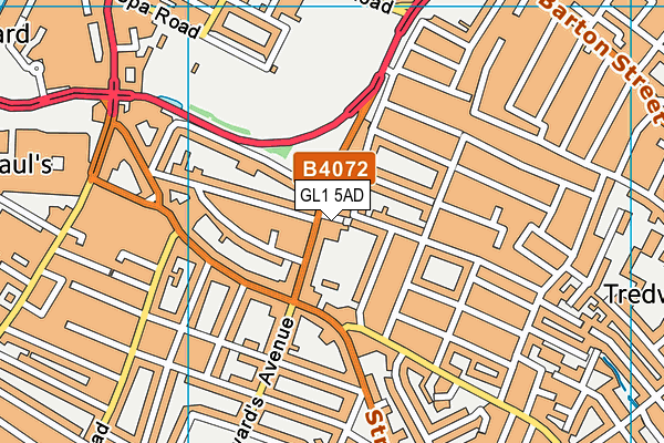 GL1 5AD map - OS VectorMap District (Ordnance Survey)