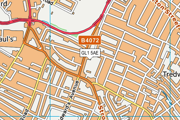 GL1 5AE map - OS VectorMap District (Ordnance Survey)