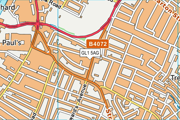 GL1 5AG map - OS VectorMap District (Ordnance Survey)