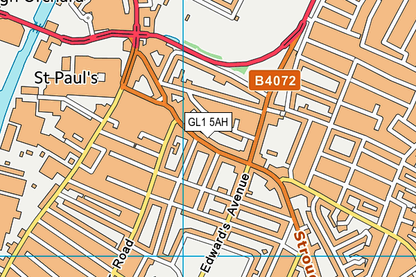 GL1 5AH map - OS VectorMap District (Ordnance Survey)