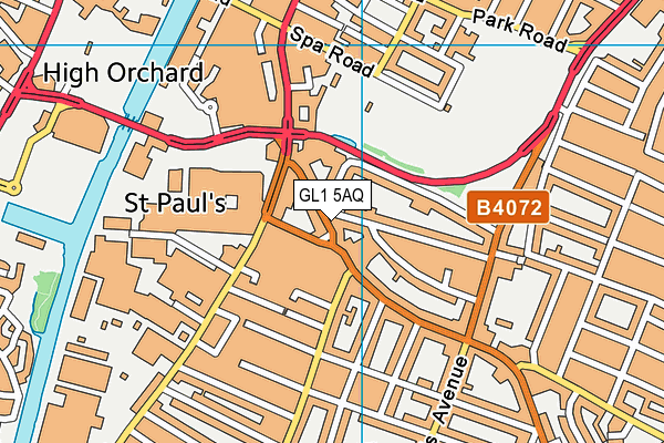 GL1 5AQ map - OS VectorMap District (Ordnance Survey)