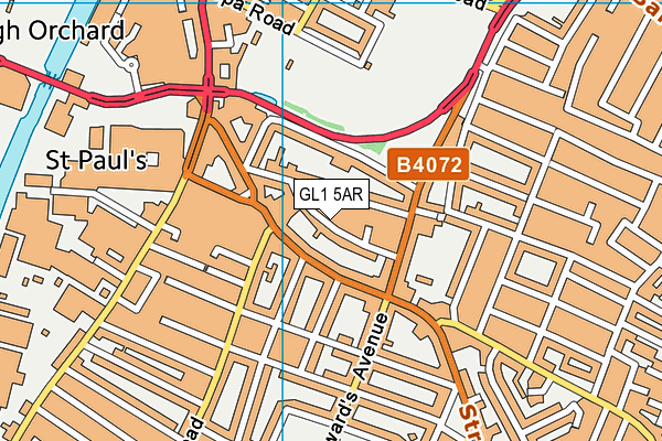 GL1 5AR map - OS VectorMap District (Ordnance Survey)