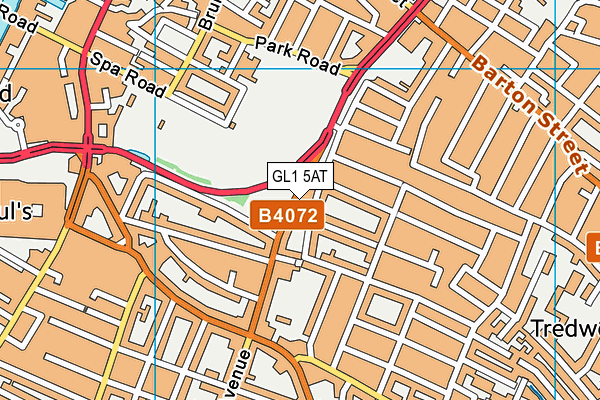 GL1 5AT map - OS VectorMap District (Ordnance Survey)