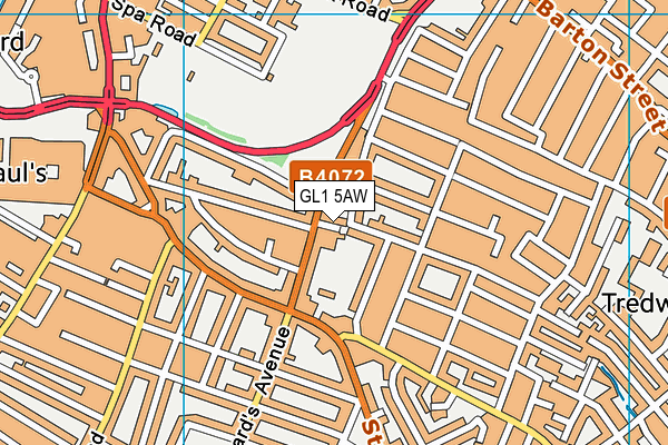 GL1 5AW map - OS VectorMap District (Ordnance Survey)