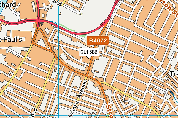 GL1 5BB map - OS VectorMap District (Ordnance Survey)