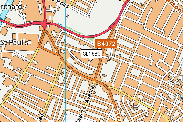 GL1 5BG map - OS VectorMap District (Ordnance Survey)