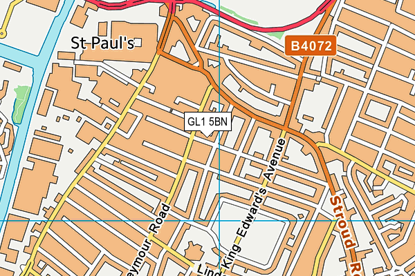 GL1 5BN map - OS VectorMap District (Ordnance Survey)